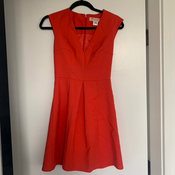 French Connection Classic Red/Orange Dress - Picture 1 of 6